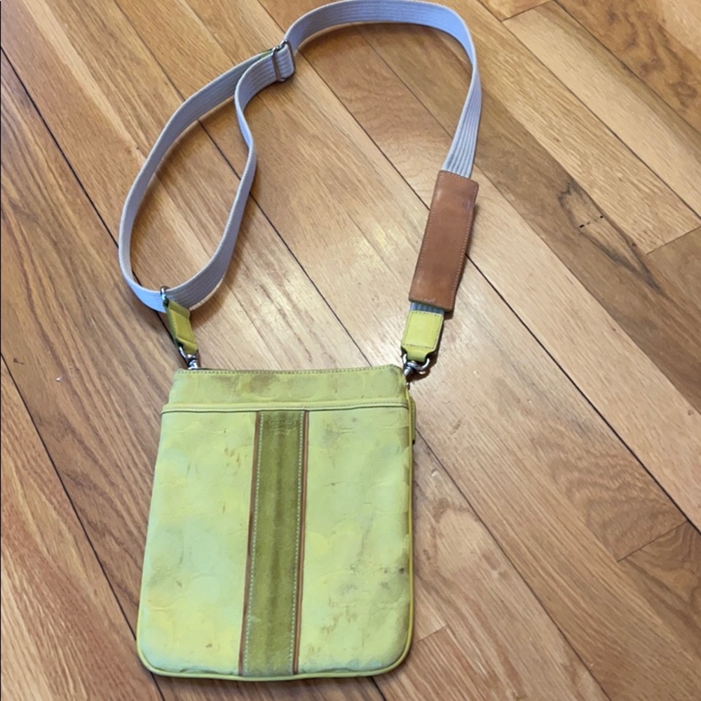 100% Authentic Coach Adjustable Rectangular Cross… - image 1